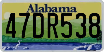 AL license plate 47DR538