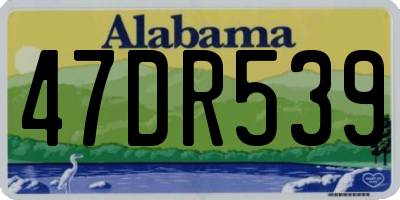 AL license plate 47DR539