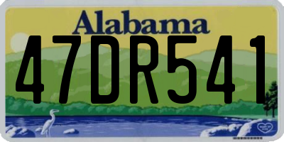 AL license plate 47DR541