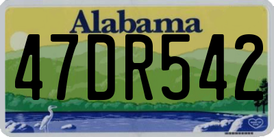 AL license plate 47DR542