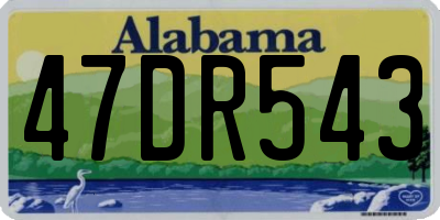 AL license plate 47DR543