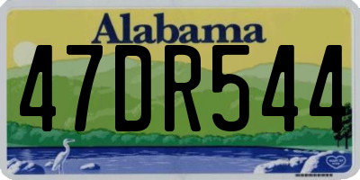 AL license plate 47DR544