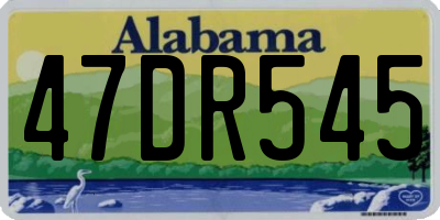 AL license plate 47DR545