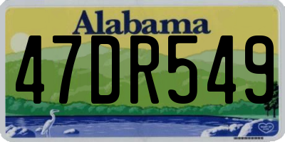 AL license plate 47DR549
