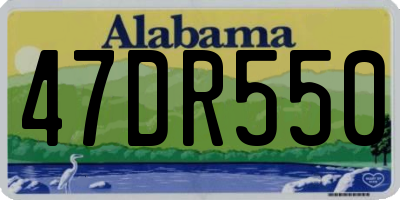 AL license plate 47DR550