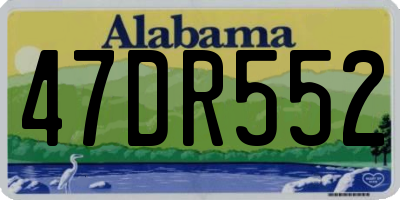 AL license plate 47DR552