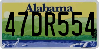 AL license plate 47DR554