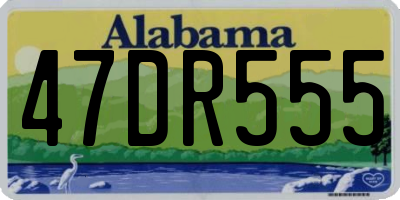AL license plate 47DR555