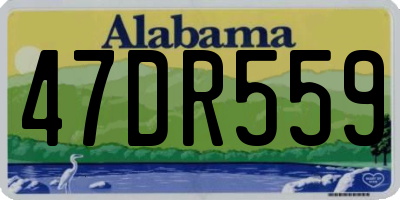 AL license plate 47DR559