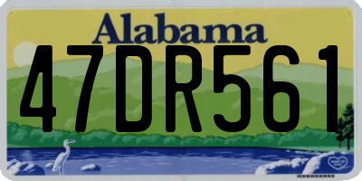 AL license plate 47DR561