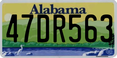 AL license plate 47DR563