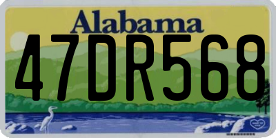 AL license plate 47DR568