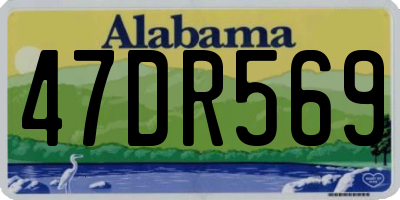 AL license plate 47DR569