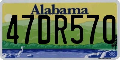 AL license plate 47DR570