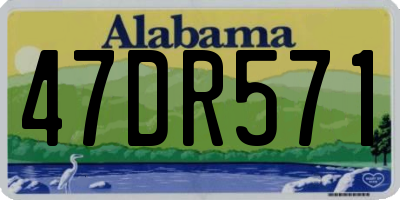 AL license plate 47DR571