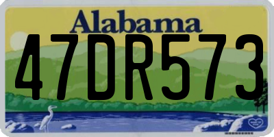 AL license plate 47DR573