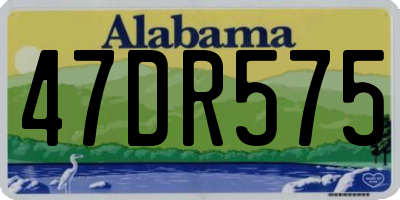 AL license plate 47DR575