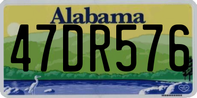 AL license plate 47DR576