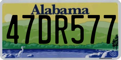 AL license plate 47DR577