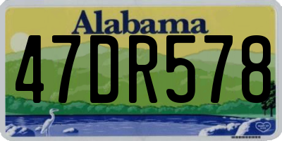AL license plate 47DR578
