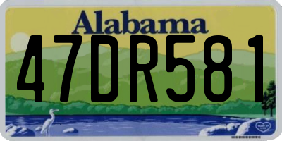 AL license plate 47DR581