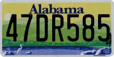 AL license plate 47DR585