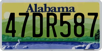 AL license plate 47DR587