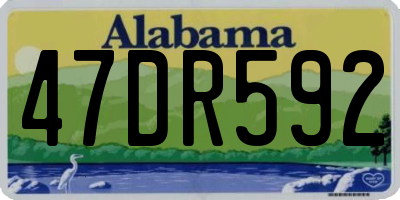 AL license plate 47DR592