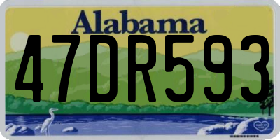 AL license plate 47DR593