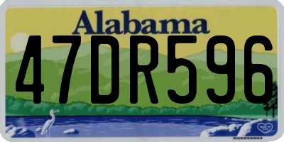 AL license plate 47DR596