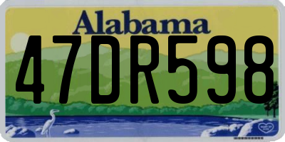 AL license plate 47DR598