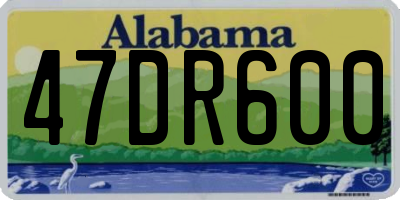 AL license plate 47DR600