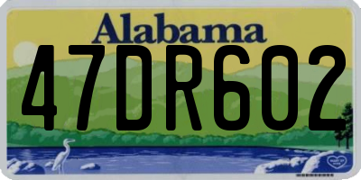 AL license plate 47DR602