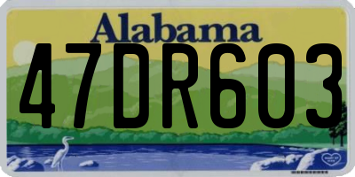 AL license plate 47DR603
