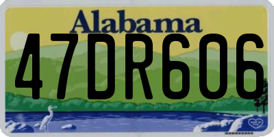 AL license plate 47DR606