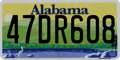 AL license plate 47DR608