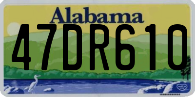 AL license plate 47DR610