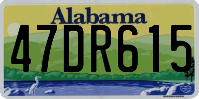 AL license plate 47DR615