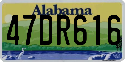 AL license plate 47DR616