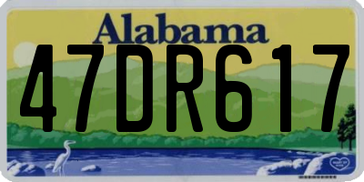 AL license plate 47DR617