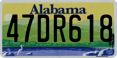 AL license plate 47DR618