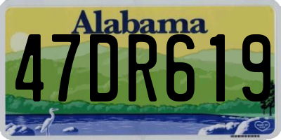 AL license plate 47DR619