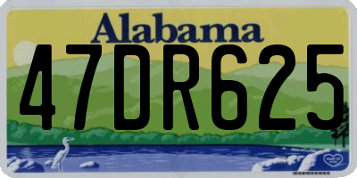 AL license plate 47DR625