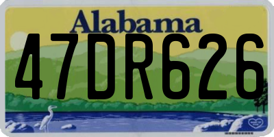 AL license plate 47DR626