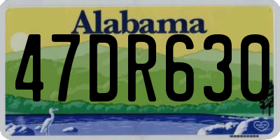 AL license plate 47DR630