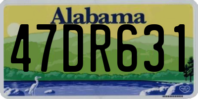 AL license plate 47DR631