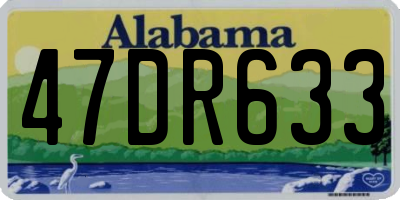 AL license plate 47DR633