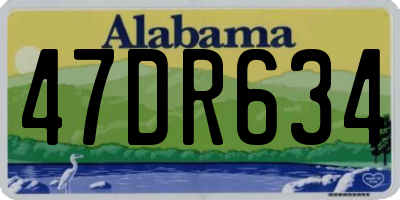 AL license plate 47DR634