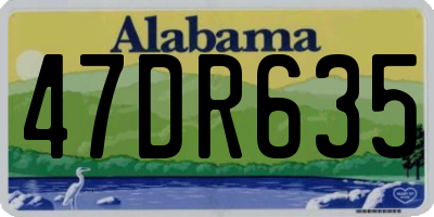 AL license plate 47DR635