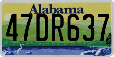 AL license plate 47DR637